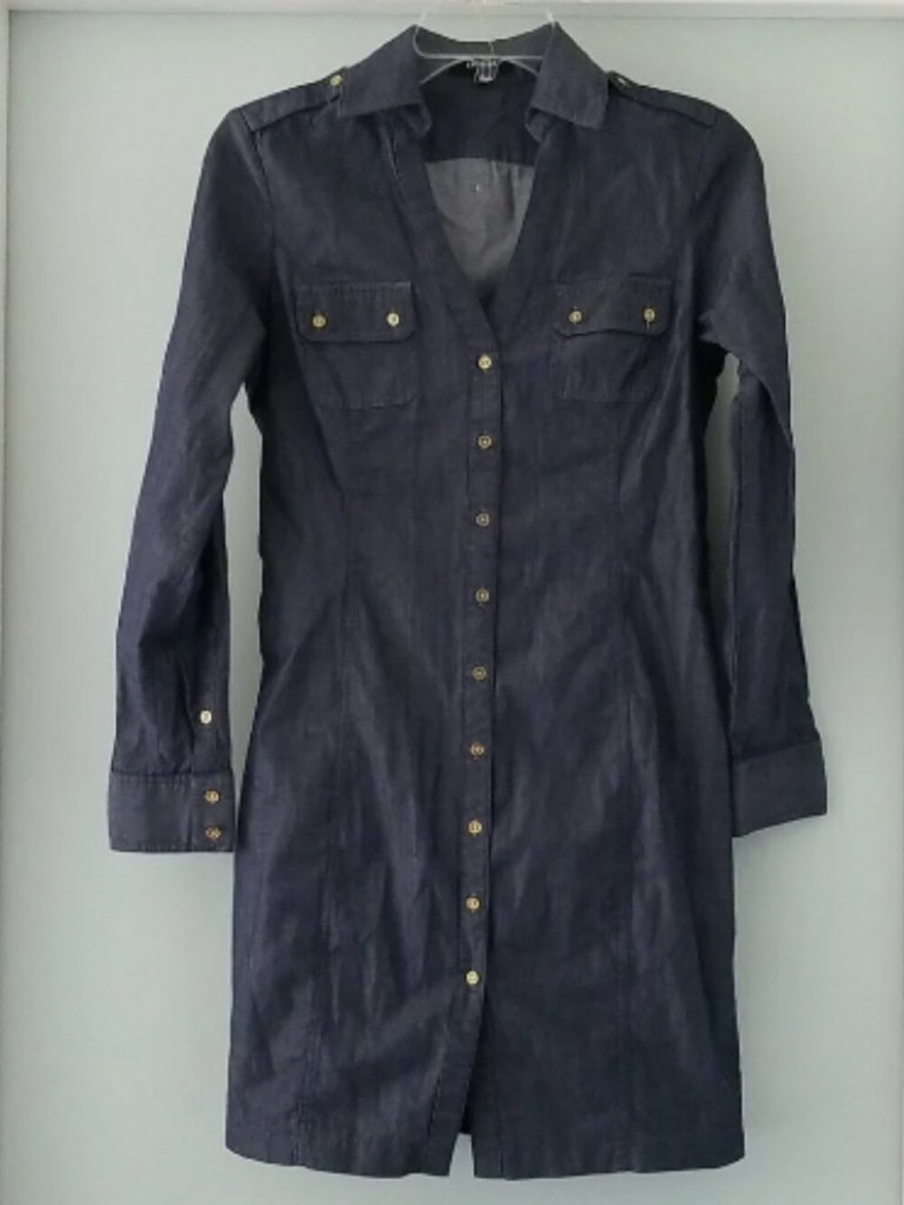 Express Long Sleeve Denim Shirt Dress Size 4